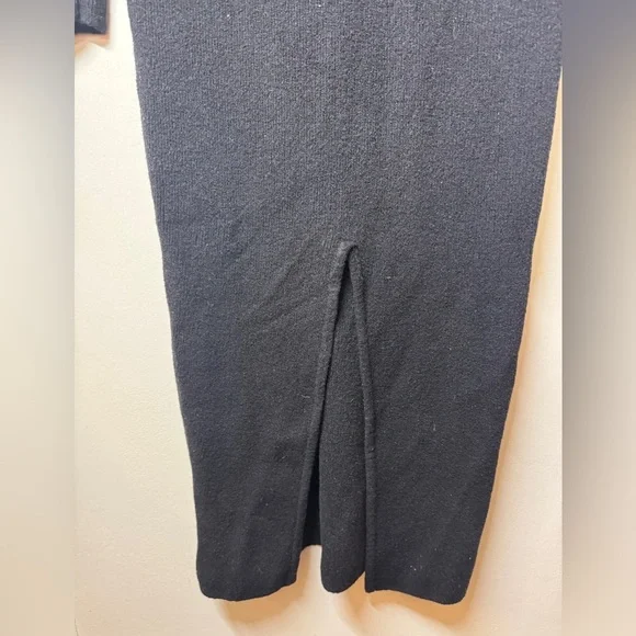 Vintage Anne Klein II Wool Blend Black Knit Midi Sweater Dress Size XS - Picture 13 of 16